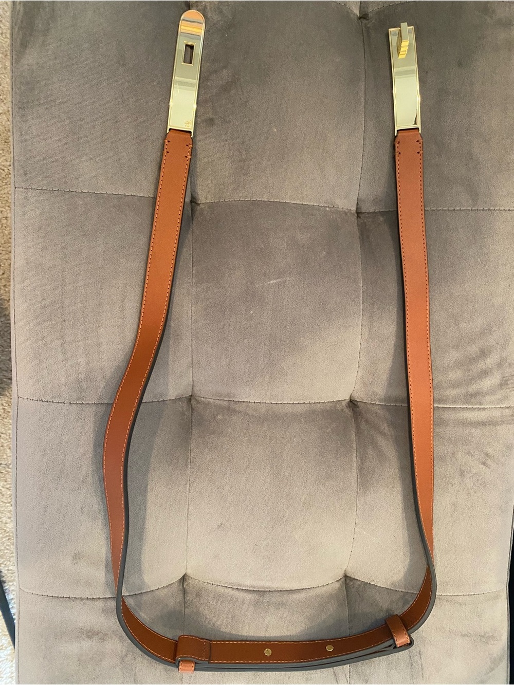 Lauren Ralph Lauren Tan Belt with Gold Accents